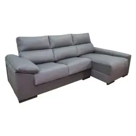Sofá con Chaise Longue derecha con arcón y 2 puff modelo ARIEL - Sofás