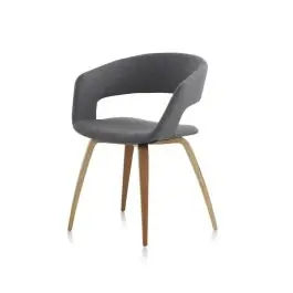 Sillón tapizado en tela color gris GABAR VIVE modelo 8321 - Sillas