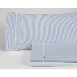 Juego de Sábanas 200 hilos Cama 135/140 GRETA Azul - Textil Hogar