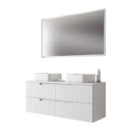 Conjunto de Baño en Blanco Mate con Lavabo CLAIR - Estancias