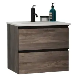 Mueble de Baño 60 cm con Lavabo en color Olmo Habano WABI - Estancias