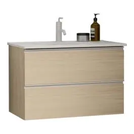 Mueble de Baño 80 cm con Lavabo en color Roble Malmo WABI - Estancias
