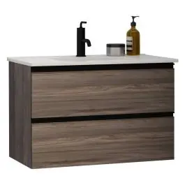 Mueble de Baño 80 cm con Lavabo en color Olmo Habano WABI - Estancias