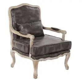 Sillón Clásico con Cojín de efecto Desgastado MB-162703