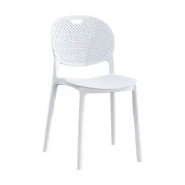 Silla de Cocina color Blanco con Respaldo Redondo JANSEN - Sillas