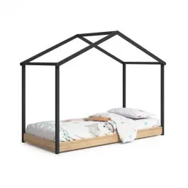 Cama Cabaña Infantil de Madera color Antracita ARTHUR - Estancias