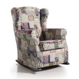 Butaca Balancín con Efecto Patchwork SONIA - Sillones