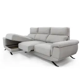 Sofá Chaise Longue Izquierda con Arcón y Asientos Deslizantes DIMAR - Sofás