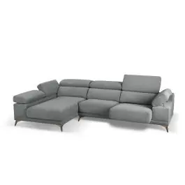 Chaise Longue con Asientos Deslizantes Tapizado en Tela Izquierda NIZA - Sofás