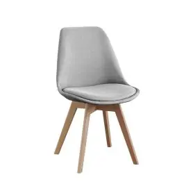 Silla de Comedor Tapizada con Patas de Madera MADOX - Sillas
