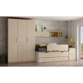 Dormitorio Juvenil LIDER GO 209 Acabado en Bambú/Perla - Estancias