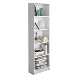 Estantería de color Blanco con 5 Baldas AURA - Muebles