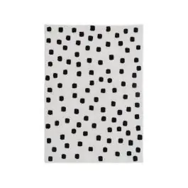 Alfombra Infantil con Estampado Puntos Negros 608565 - Decoración