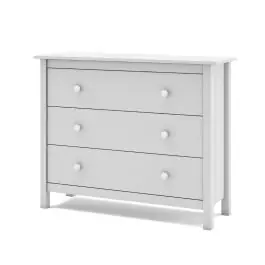 Cómoda de Madera Color Blanco con 3 Cajones MAX - Estancias
