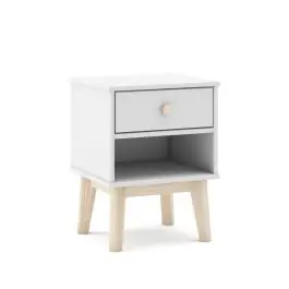 Mesita de Noche con Cajón color Blanco ESTEBAN - Estancias