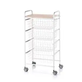 Carrito Verdulero con 4 Cestas Blanco/Haya FIESTA A000423 - Estancias