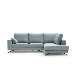 Sofá Chaise Longue Derecha Tapizado en Tela BUNDCHEN - Sofás