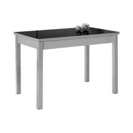 Mesa de Cocina Aluminio con Tablero de Cristal CIGALES 156 - Muebles