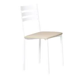 Silla de Cocina Blanca con Asiento Tapizado 787/BL - Sillas