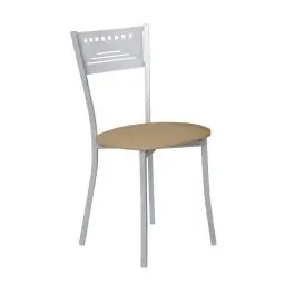 Silla de Cocina Aluminio con Asiento Tapizado 897/AL - Sillas