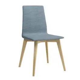 Silla de Cocina con Patas de Madera y Asiento Tapizado OLBIA - Sillas