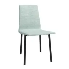 Silla de Cocina con Asiento Tapizado y Patas Negras ARGA - Sillas