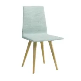 Silla de Cocina con Patas de Madera y Asiento Tapizado LIVORNO - Sillas