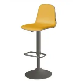 Taburete de Cocina con Asiento Tapizado y Base Acampanada LEMON - Muebles