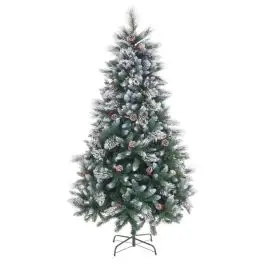 Árbol Verde de Navidad Mixto con Nieve 180 Cm