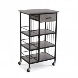 Carro de Cocina con Ruedas 3 Baldas Gris 21810098 - Estancias