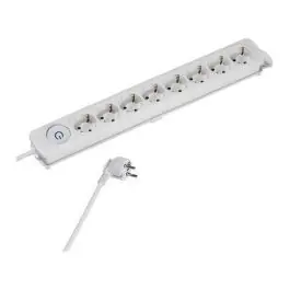 Regleta 1x8 Schuko 1,4 M Blanco VIVANCO EKLS8W 37651 - TV y Electrónica