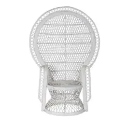 Sillón de ratán natural EMMANUELE color blanco MB 170988 - Sillones