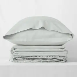 Juego de Sábanas de Algodón Orgánico 300 hilos Perla 180 cm - Textil Hogar