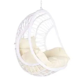 Sillón de Ratán Sintético Colgante Color Blanco MB-200842