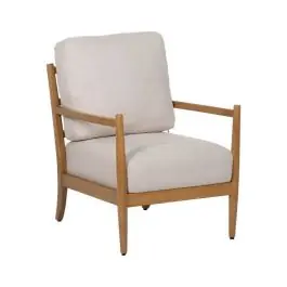 Sillón de Madera con Tapizado de Color Blanco 611280 - Sillones