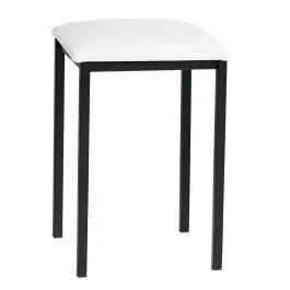 Taburete de Cocina de Metal Negro con Asiento Tapizado 780/NG - Muebles