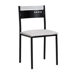 Silla de Cocina con Asiento Tapizado 755/NG - Black Friday Shiito