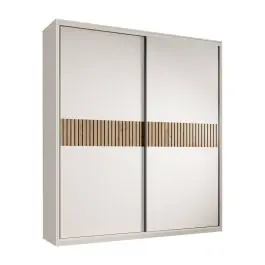 Armario de 2 Puertas Correderas Color Blanco/Amazonas TEIDE HCCHS04 - Muebles