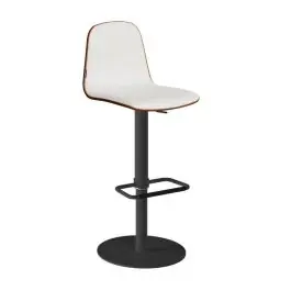 Taburete de Cocina con Asiento Tapizado y Base Redonda LEMON - Muebles
