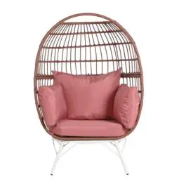 Sillón de Exterior Huevo de Ratán Sintético con Cojines - Sillones