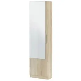 Zapatero roble canadian con espejo y 1 puerta 007864F - Muebles