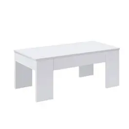 Mesa para centro con tapa elevable blanca artik 001640A - Muebles