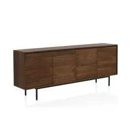 Aparador bajo con 4 puertas lisas de madera de mango natural GABAR 10821 - Muebles