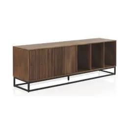 Aparador bajo de madera maciza de mango con acabado natural GABAR 10814 - Muebles