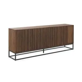 Aparador de 4 Puertas de Madera Maciza de Mango con Base de Metal GABAR 10818 - Muebles