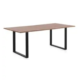 Mesa de comedor de 200x100 cm en madera maciza de acacia color natural GABAR 10834 - Muebles
