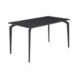 Mesa de comedor negra con patas de metal GABAR 11044 - Muebles