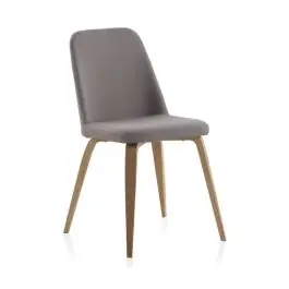 Silla tapizada en Lino con patas de Roble Natural GABAR 8327 - Sillas