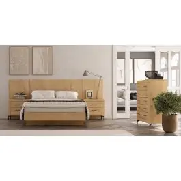 Conjunto de Dormitorio JORDAN EVO de melamina en roble Nº 6 - Estancias