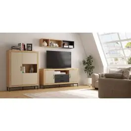 Conjunto de salón MOON EVO en Roble, Perla y Grafito Nº 28 - Estancias